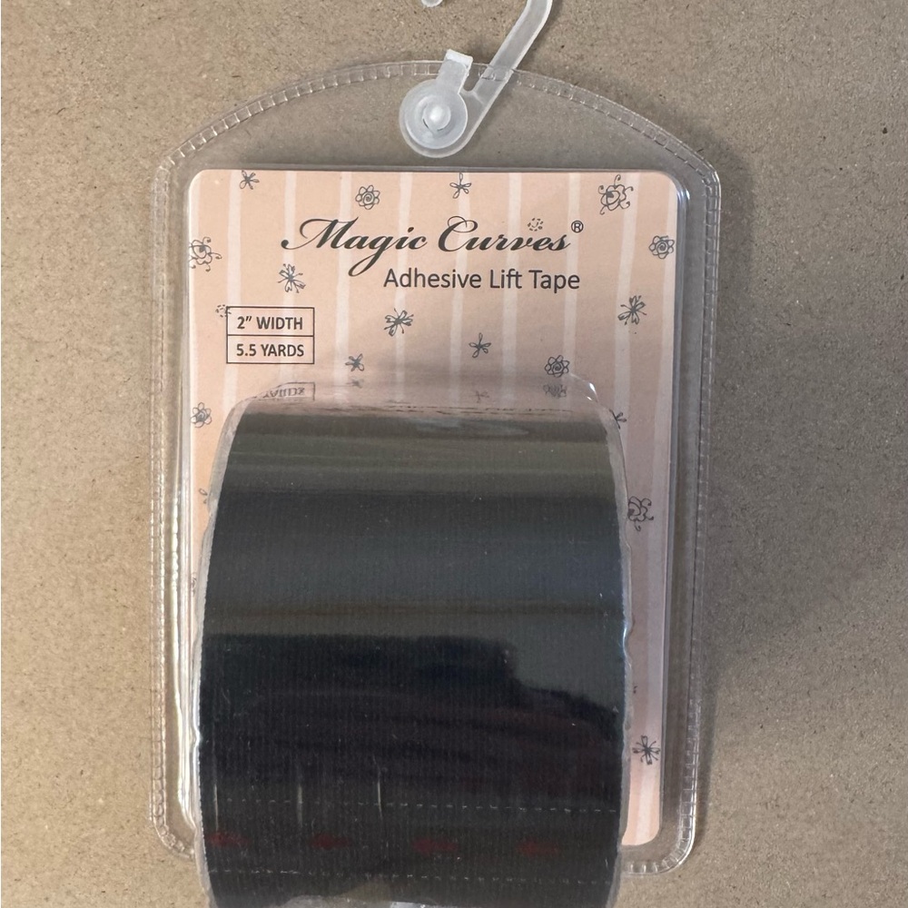 Magic Curves Adhesive Boob Lift Tape Black 2"W x 5.5 Yards